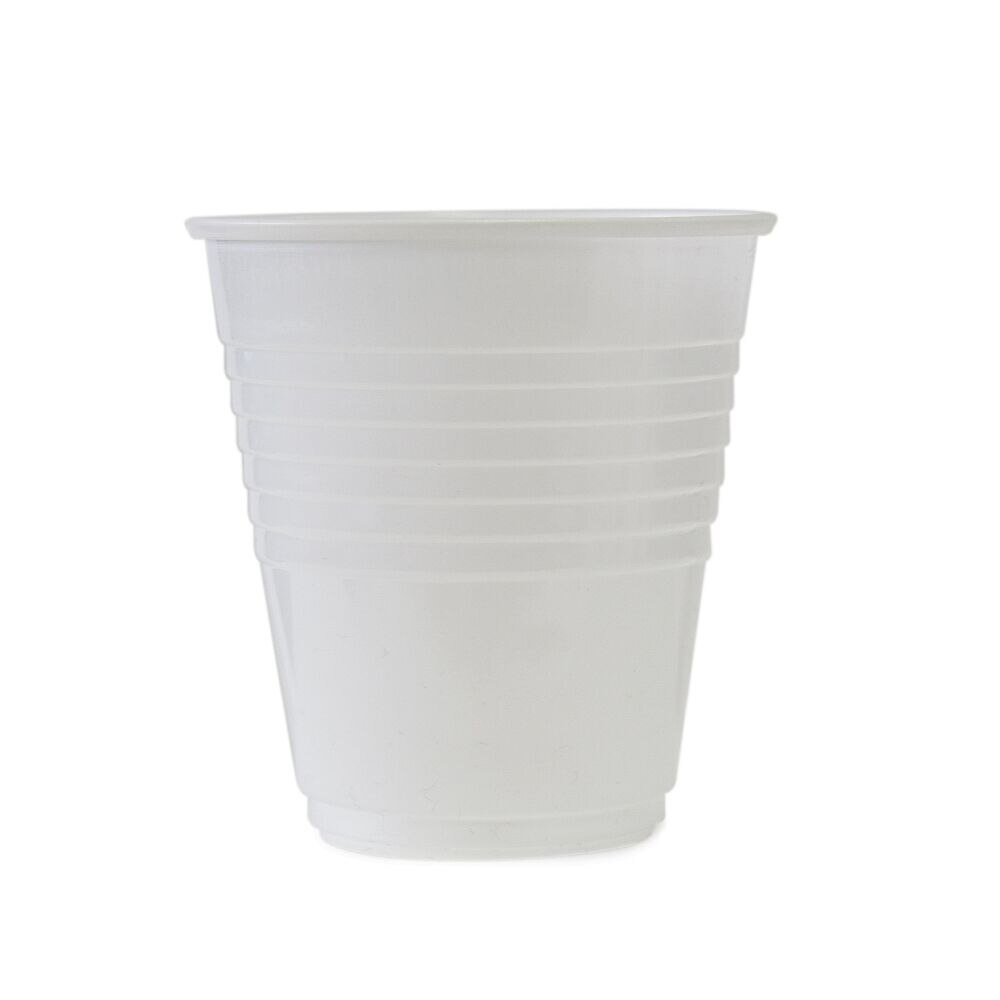 6OZ /180ML WHITE PLASTIC WATER CUP (1000) PLC06