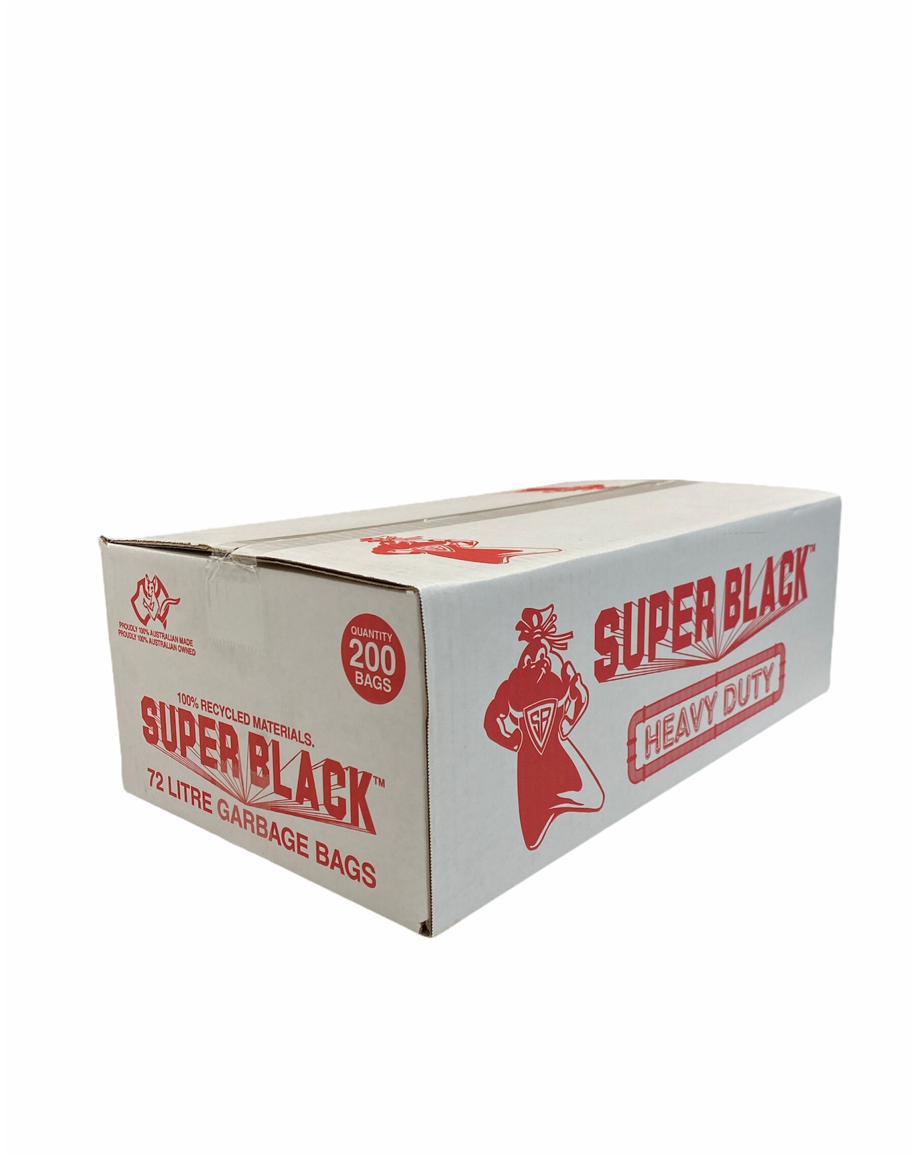 72 LT HEAVY DUTY SUPER BLACK BIN LINER (200) 760X900