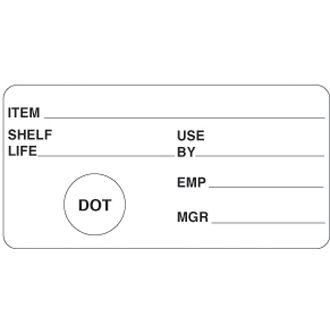 SHELF LIFE LABEL RECTANGLE 90X45MM (500) (DAYDOTPREPDATE)
